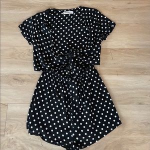 Open Tie Front Romper